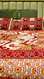 King Size 4pcs Foamy Velvet Bed Sheet