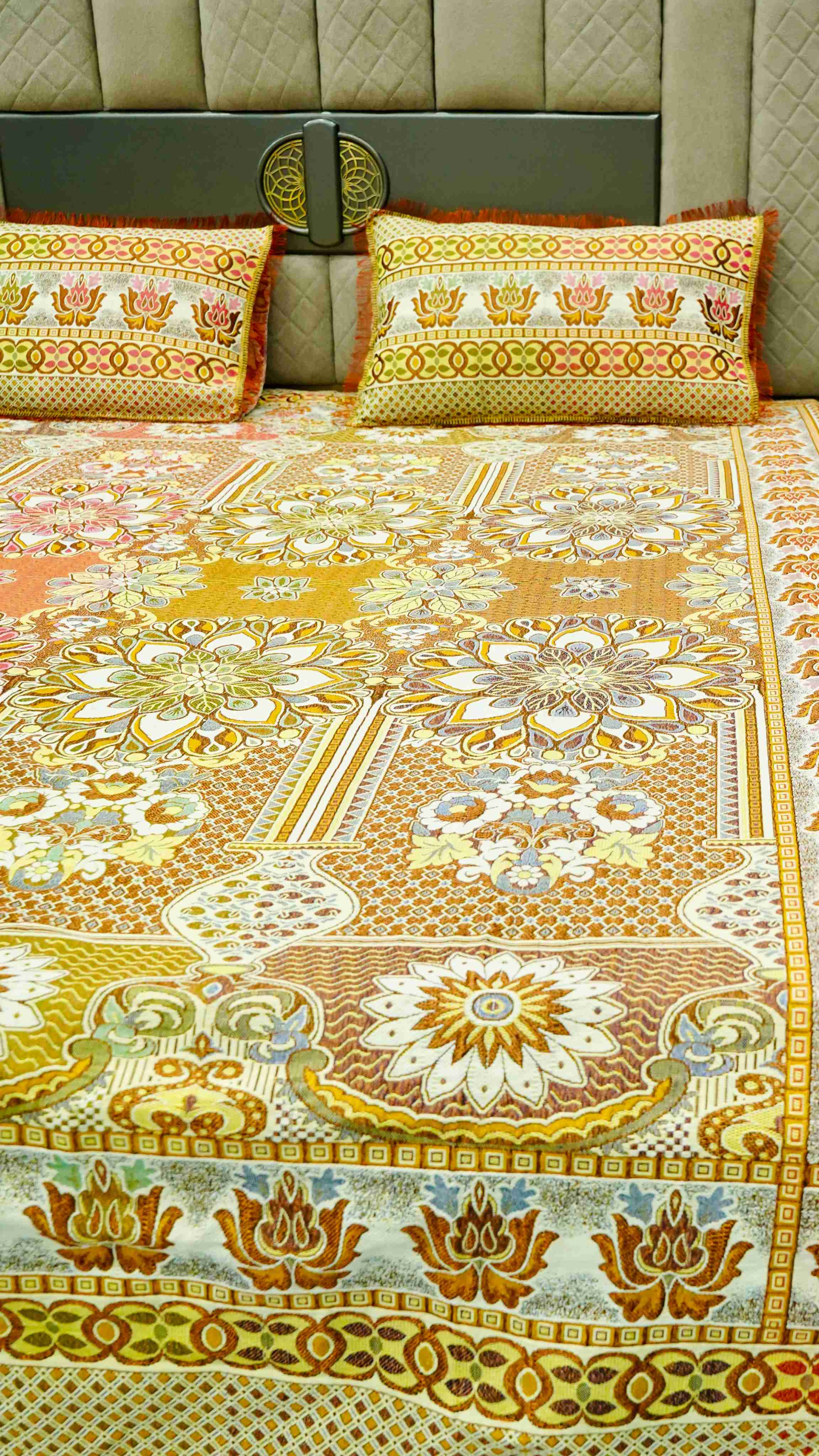 Traditional Multani 3pc Khadar Bed Sheet