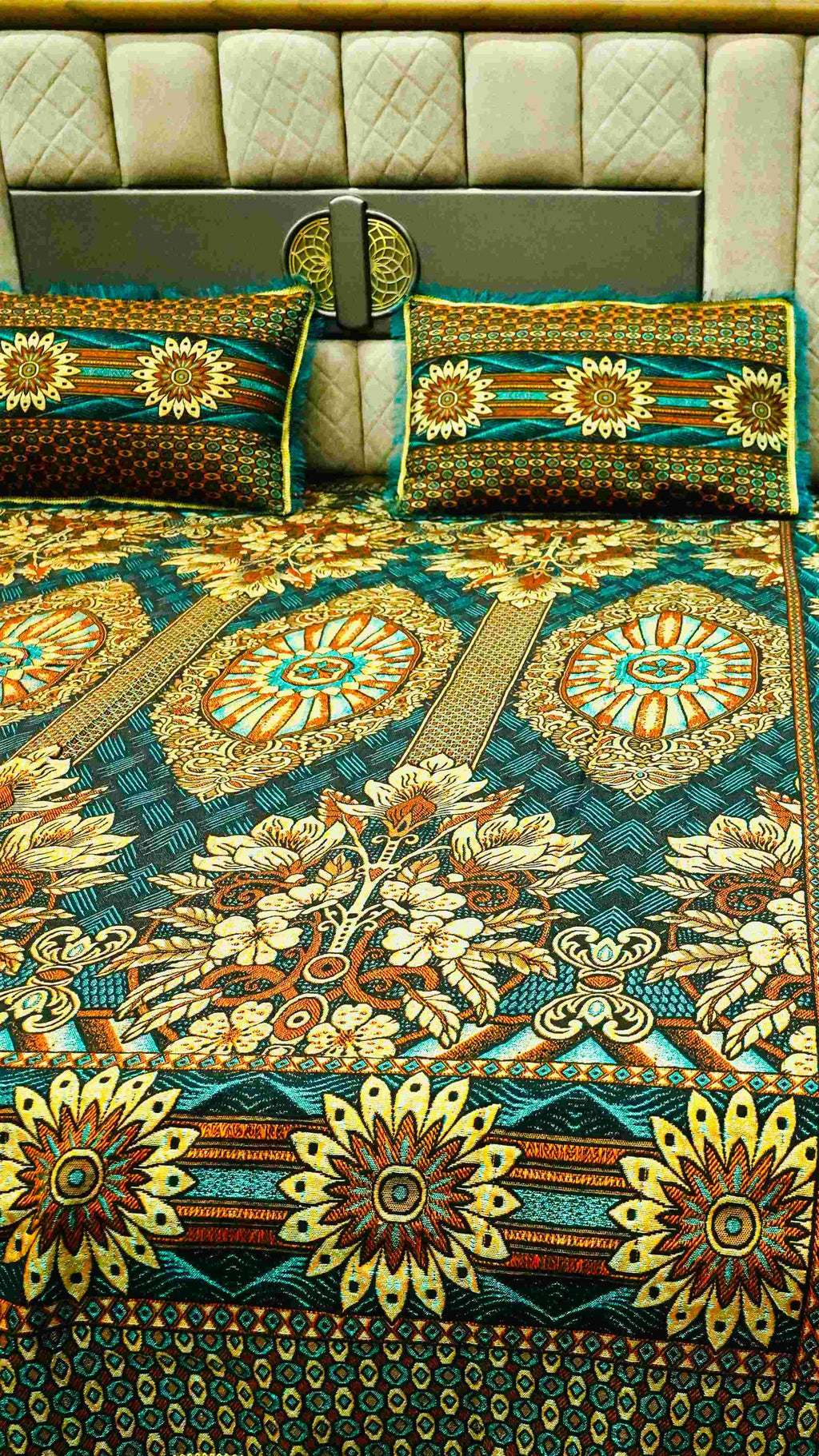 Fancy Multani 3pc Khadar Bed Sheet