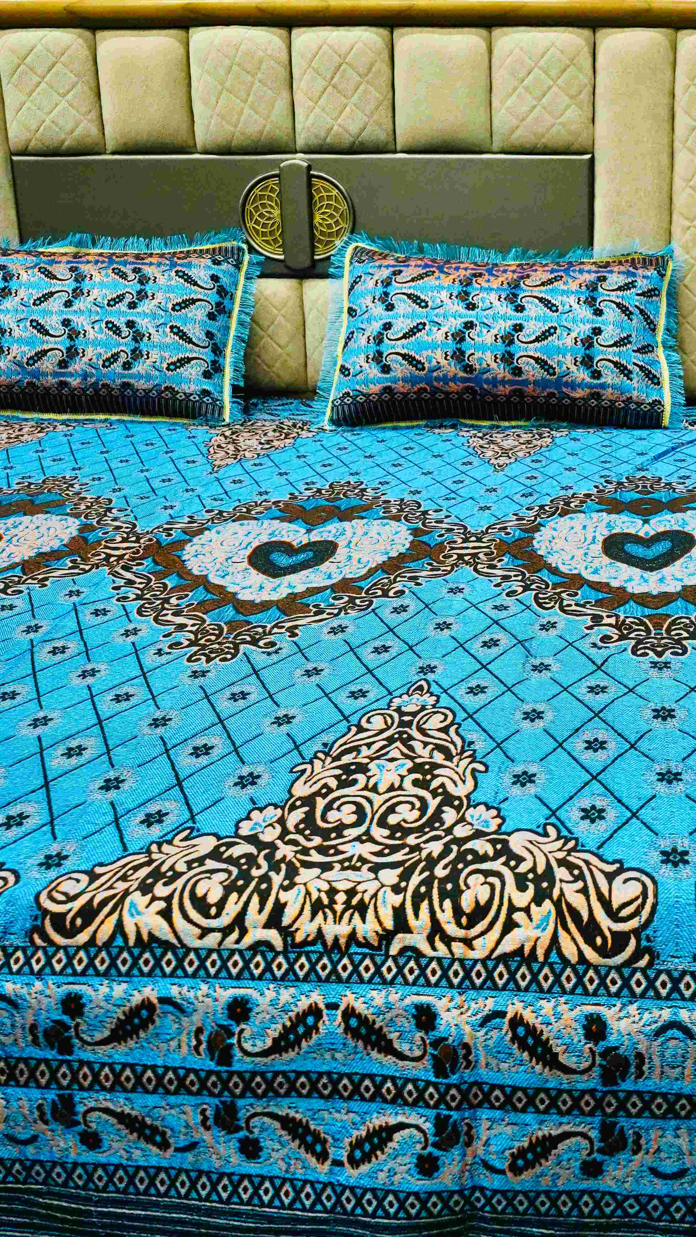 Fancy Multani 3pc Khadar Bed Sheet