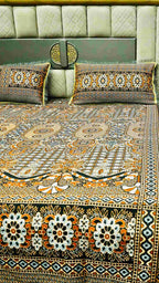 Fancy Multani 3pc Khadar Bed Sheet