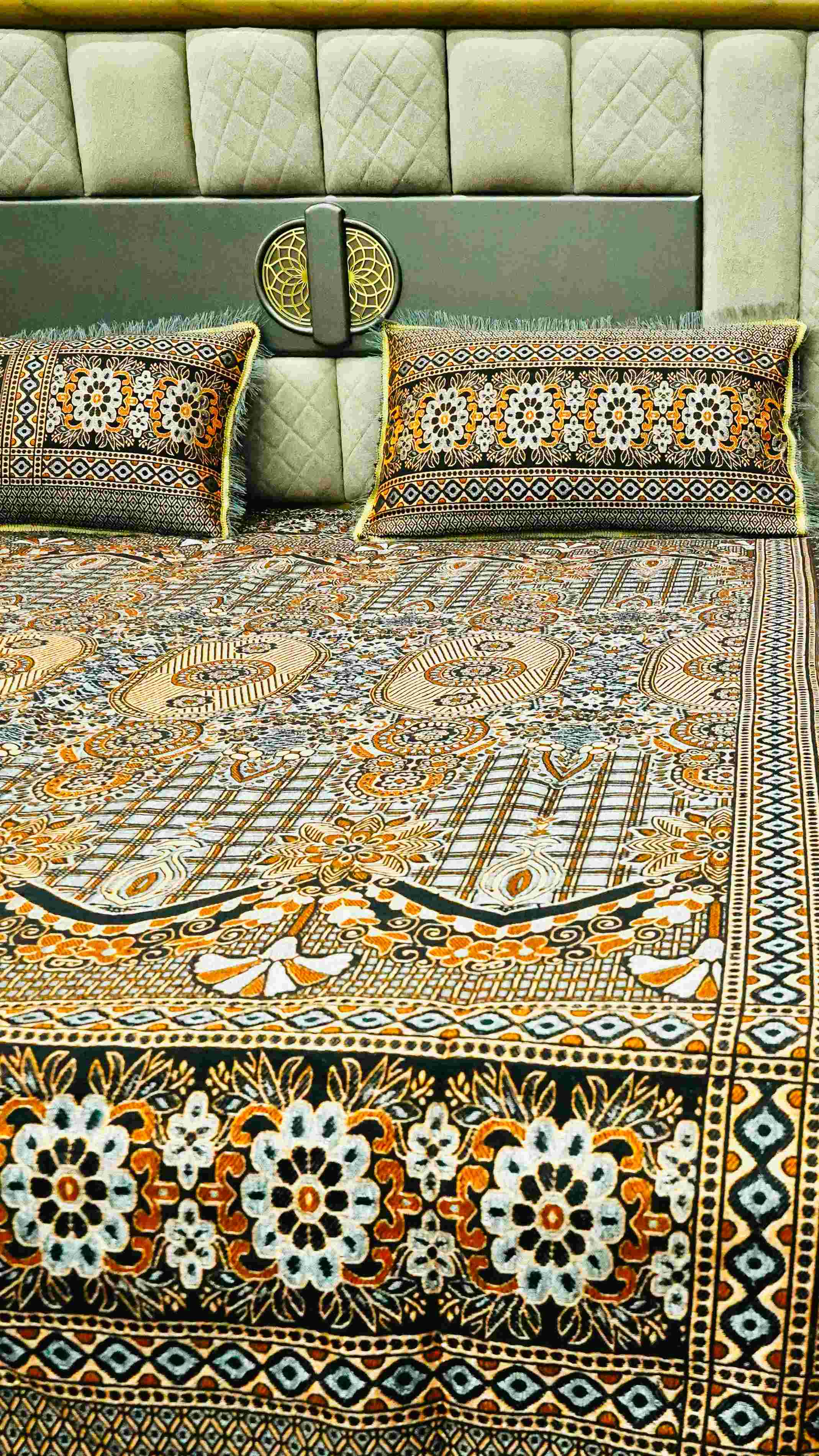 Fancy Multani 3pc Khadar Bed Sheet