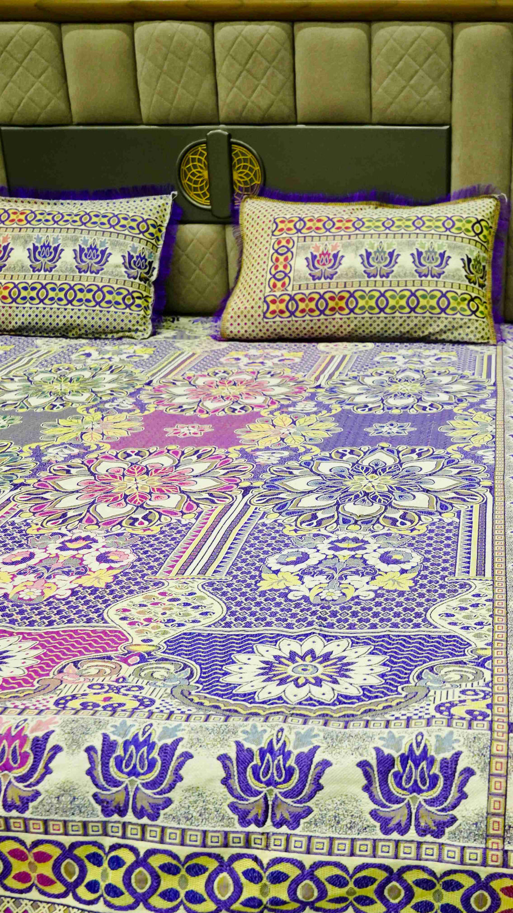 Traditional Multani 3pc Khadar Bed Sheet