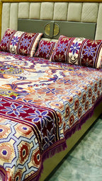 King Size 4pcs Foamy Velvet Bed Sheet