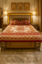 King Size 4pcs Foamy Velvet Bed Sheet FBS17 - Maroon