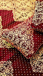 King Size 4pcs Bridal Velvet Bed Sheet