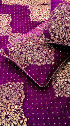 King Size 4pcs Bridal Velvet Bed Sheet