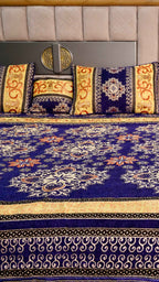 King Size 4pcs Luxury Velvet Bed Sheet